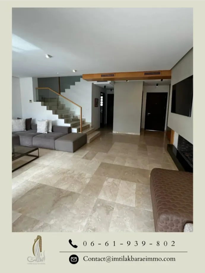 À Vendre : Duplex haut standing à Bouskoura – Résidence du Jardin (CGI)