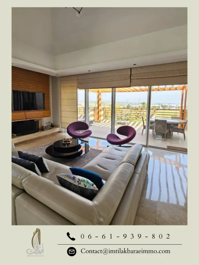À Vendre : Villa isolée de luxe en front de golf – CGI Bouskoura