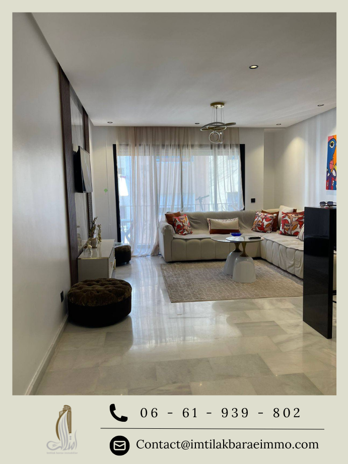 Superbe Appartement Meublé À Louer à Maarif Extension